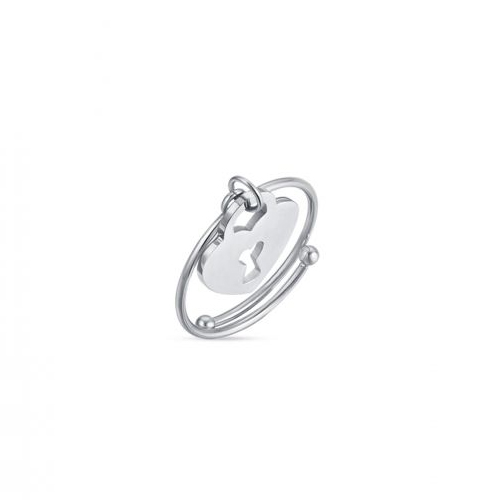Anello-donna-regolabile-Luca-Barra-con-cuore-lucchetto-ANK257 Anello donna regolabile Luca Barra con cuore lucchetto ANK257