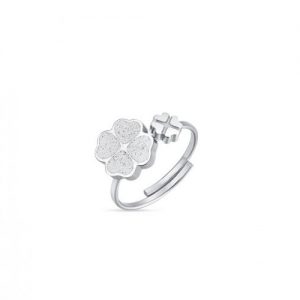Anello donna regolabile Luca Barra con quadrifogli ANK258