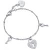Bracciale donna Luca Barra con cuore lucchetto chiavi BK1874