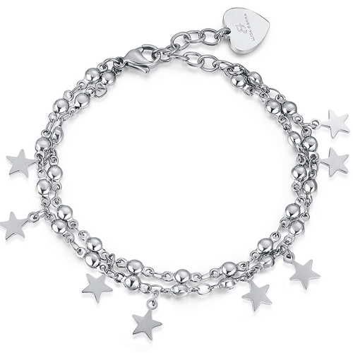 Bracciale-donna-Luca-Barra-con-stelle-BK1842 Bracciale donna Luca Barra con stelle BK1842