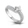 Anello Solitario PG Gioielli contornato di diamanti