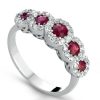 Anello Veretta con Rubini e Diamanti PG Gioielli