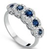 Anello Veretta con Zaffiri e Diamanti PG Gioielli