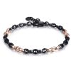 Bracciale Luca Barra Nero e Rosato BA1062