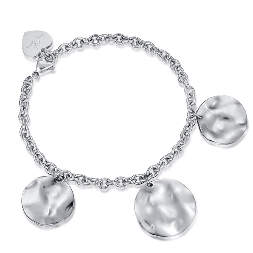 Bracciale-donna-Luca-Barra-con-ciondoli-effetto-martellato Bracciale donna Luca Barra con ciondoli effetto martellato