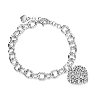 Bracciale donna Luca Barra con ciondolo cuore BK1504