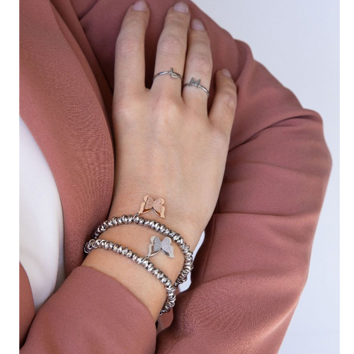Bracciale-donna-Luca-Barra-con-ciondolo-farfalla-rosata-BK1818 Bracciale donna Luca Barra con ciondolo farfalla rosata BK1818