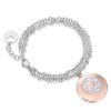 Bracciale donna Luca Barra con ciondolo rosato BK1610
