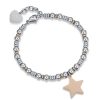 Bracciale donna Luca Barra con ciondolo stella rosata BK1798