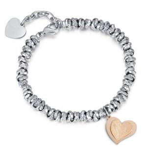 Bracciale donna Luca Barra con cuore glitterato BK1820