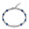 Bracciale uomo Luca Barra Rosa dei venti pietre blu BA1083