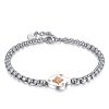 Bracciale uomo Luca Barra con Rosa Dei Venti rosata BA1058