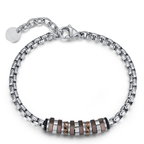 Bracciale-uomo-Luca-Barra-con-decorazioni-marroni-BA1136 Bracciale uomo Luca Barra con decorazioni marroni BA1136