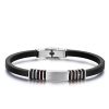 Bracciale uomo Luca Barra con decorazioni rosate BA1043