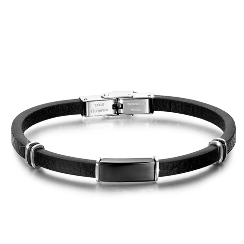 Bracciale-uomo-Luca-Barra-con-lastra-in-acciaio-BA1045 Bracciale uomo Luca Barra con lastra in acciaio BA1045