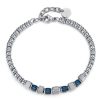 Bracciale uomo Luca Barra con pietre blu BA1122