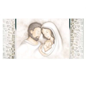 Capezzale con dettagli in argento Valenti Sacra Famiglia 98x48 18313-9L