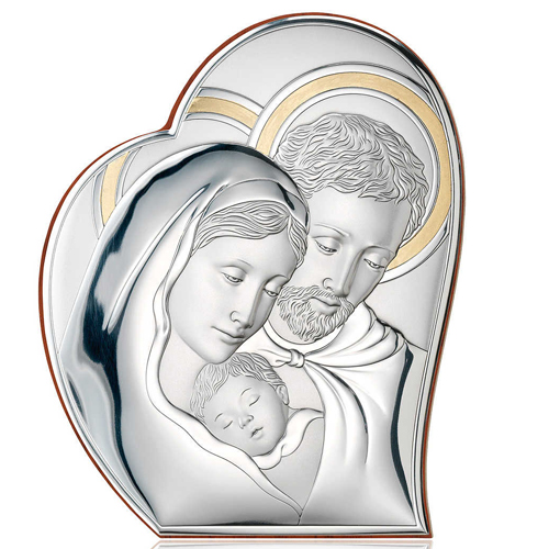 Capezzale-in-argento-laminato-Valenti-Sacra-Famiglia-21,5x26-cm-81050-4L Capezzale in argento laminato Valenti Sacra Famiglia 21,5x26 cm 81050-4L