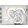 Capezzale in argento laminato Valenti Sacra Famiglia 50x35 cm 81259-7L