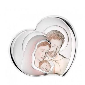 Capezzale in argento laminato Valenti Sacra Famiglia 81252-6LCOL