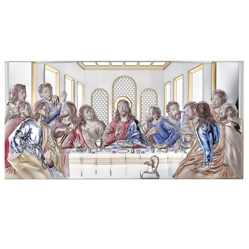 Capezzale-in-argento-laminato-Valenti-Ultima-Cena-81237-7lCOL Capezzale in argento laminato Valenti Ultima Cena 81237-7lCOL