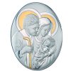 Capezzale in argento laminato Valenti ovale Sacra Famiglia 82005-7L