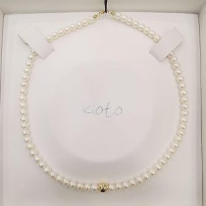 Collana a catena con Morsetto e pendente a sfera in argento 925