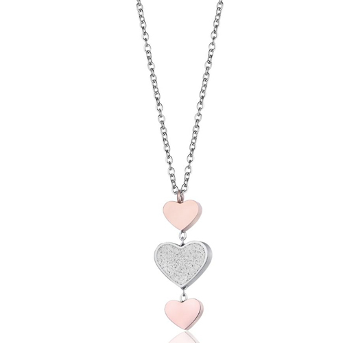 Collana-donna-Luca-Barra-pendente-con-cuori-CK1423 Collana donna Luca Barra pendente con cuori CK1423
