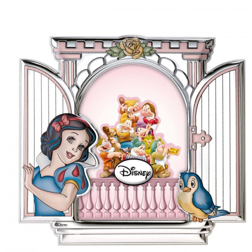 Cornice-bimba-in-argento-laminato-Valenti-linea-Disney-Biancaneve-D267-4LRA Cornice bimba in argento laminato Valenti linea Disney Biancaneve D267-4LRA