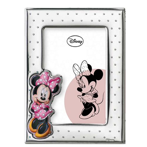 Cornice-bimba-in-argento-laminato-Valenti-linea-Disney-Minnie-13x18-D299-4LRA Cornice bimba in argento laminato Valenti linea Disney Minnie 13x18 D299-4LRA