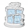 Cornice bimbo in argento laminato Valenti Torta di compleanno 71518-5LC