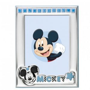 Cornice bimbo in argento laminato Valenti linea Disney Topolino 13x18 D151-4LC 