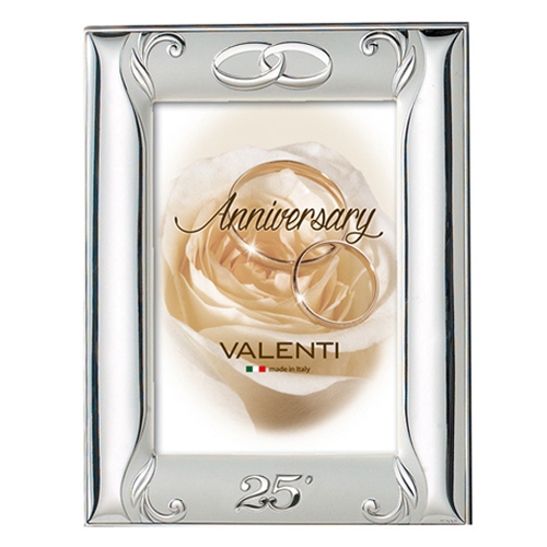Cornice-in-argento-laminato-Valenti-25-anniversario-di-matrimonio-18x24-612-5L Cornice in argento laminato Valenti 25° anniversario di matrimonio 18x24 612-5L