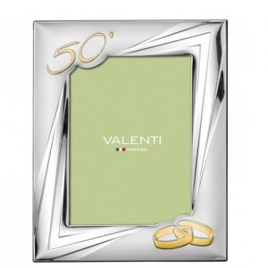 Cornice in argento laminato Valenti 50° anniversario di matrimonio 18x24 52033-5L
