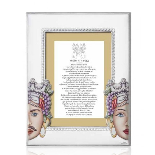 Cornice-in-argento-laminato-Valenti-Teste-di-Moro-18x24-TM009-5LCOL Cornice in argento laminato Valenti Teste di Moro 18x24 TM009-5LCOL