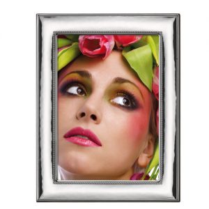 Cornice in argento laminato Valenti con bordo perlinato 18x24 51001-5L