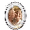Cornice ovale in argento laminato Valenti 50° anniversario di matrimonio Nozze d'oro 13x18 13411-4L