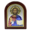 Icona bizantina in argento laminato Cristo 84001-3LCOL