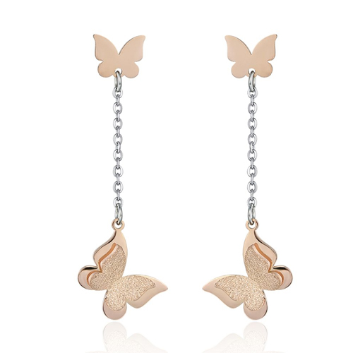 Orecchini-donna-pendenti-Luca-Barra-con-farfalle-OK1026 Orecchini donna pendenti Luca Barra con farfalle OK1026