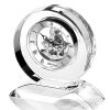 Orologio da tavolo in cristallo piombato rotondo con base Ottaviani 29771