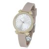 Orologio donna Luca Barra beige con ciondolo quadrifoglio
