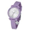 Orologio donna Luca Barra viola con ciondolo quadrifoglio BW228