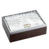 Scatola portagioie in argento laminato Valenti 50° anniversario di Matrimonio con Albero della Vita 40647-2