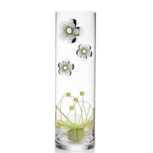 Vaso-in-cristallo-Valenti-con-margherite-16517 Vaso in cristallo Valenti con margherite 16517