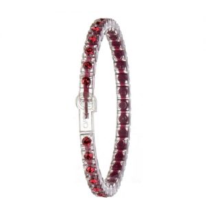 Bracciale tennis donna rosso Ops OPSTEW-64