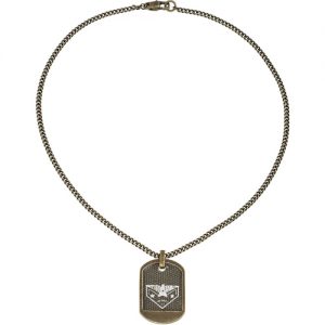 Collana uomo bronzata Guess con piastrina UMN81302