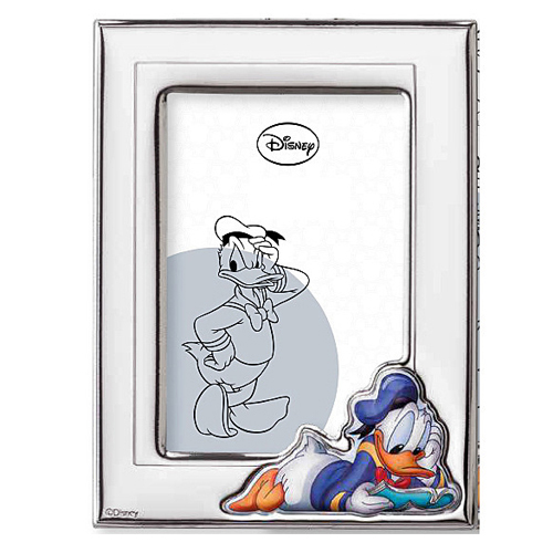 Cornice-bimbo-in-argento-laminato-Valenti-linea-Disney-Paperinoá-D304-4LC Cornice bimbo in argento laminato Valenti linea Disney Paperino D304-4LC