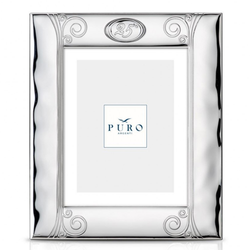 Cornice-in-argento-laminato-Puro-25-anniversario-di-matrimonio-18x24-8352-18 Cornice in argento laminato Puro 25° anniversario di matrimonio 18x24 8352-18