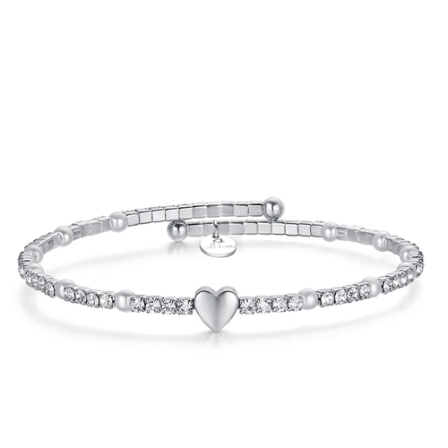 Bracciale-a-elastico-donna-Luca-Barra-con-Cuore-BK1861 Bracciale a elastico donna Luca Barra con Cuore BK1861
