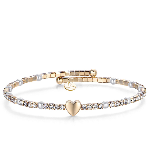 Bracciale-a-elastico-donna-Luca-Barra-con-Cuore-BK1862 Bracciale a elastico donna Luca Barra con Cuore BK1862